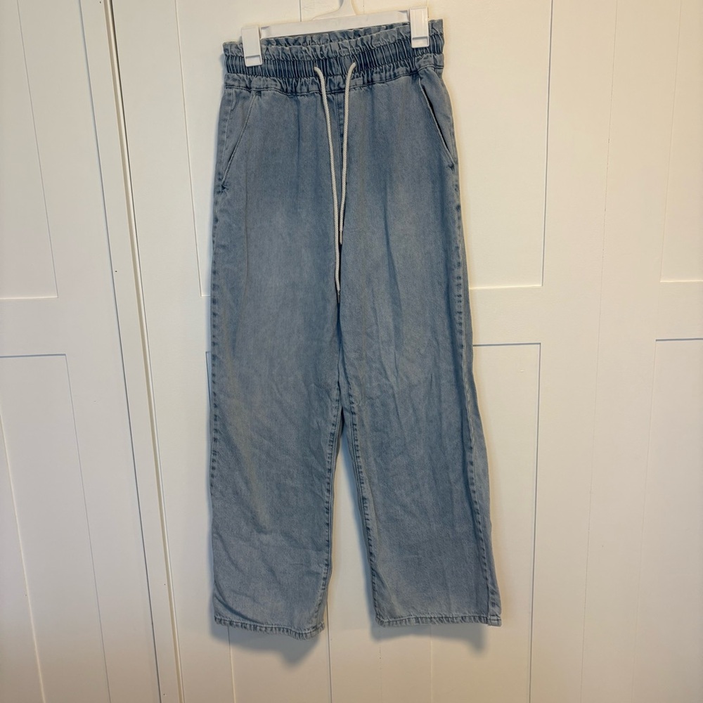 FOREVER 21 paper bag high waist pants wide leg medium